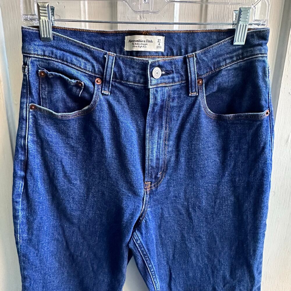 Abercrombie & Fitch The Ankle Straight Ultra High Rise Jeans - Size 27 - Picture 3 of 8